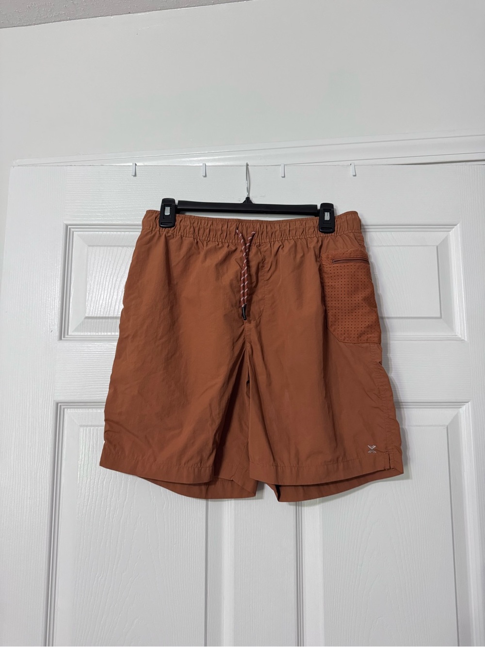 Boy’s Rust Orange Athletic Shorts with Drawstring